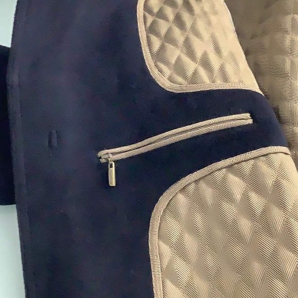 Cole Haan Country Hooded Cashmere Wool blend Black Coat men size Medium EUC - Picture 6 of 16